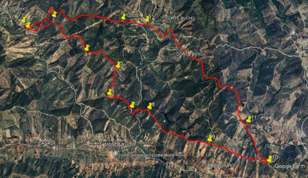 Aguas Frias Cortinhola map